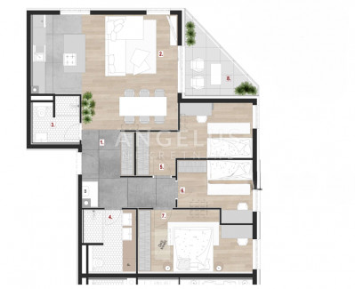 4 rooms, Apartment, 96m², 1 Floor