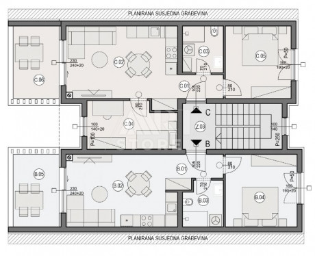 3 rooms, Apartment, 59m², 1 Floor