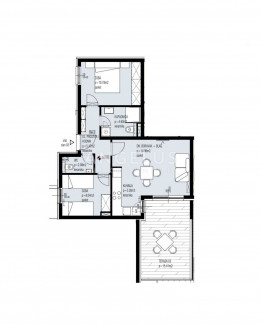 3-Zi., Wohnung, 59m², 1 Etage