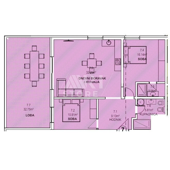 3-Zi., Wohnung, 109m², 2 Etage