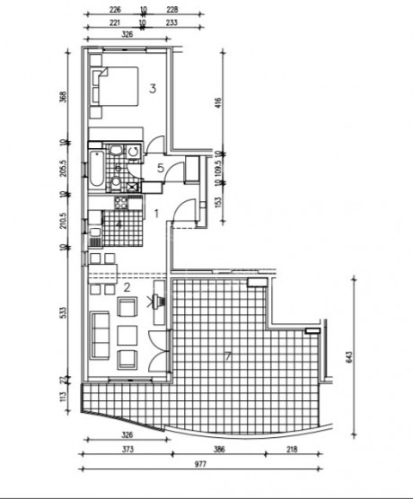 2 rooms, Apartment, 56m²
