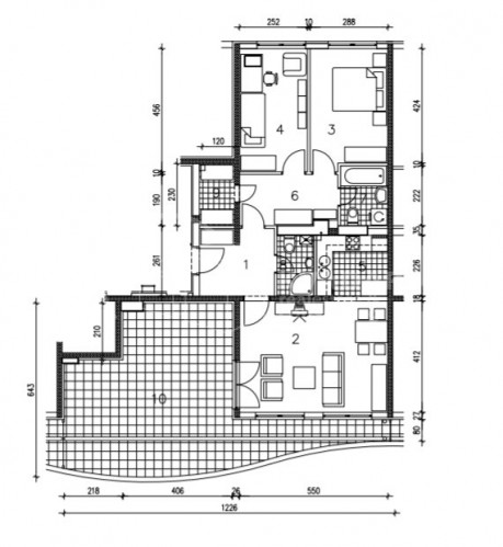 3-locale, Appartamento, 87m², 3 Piano