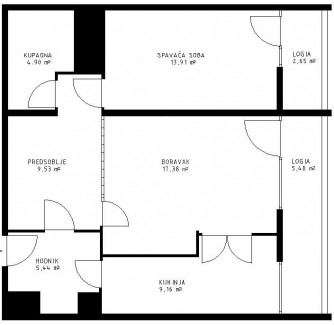 2-Zi., Wohnung, 65m², 15 Etage