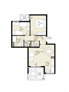 3 rooms, Apartment, 59m², 2 Floor