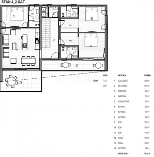 4-locale, Appartamento, 146m², 2 Piano