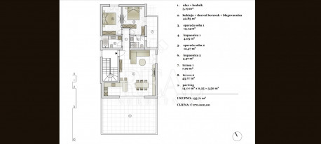 3 rooms, Apartment, 136m², 1 Floor