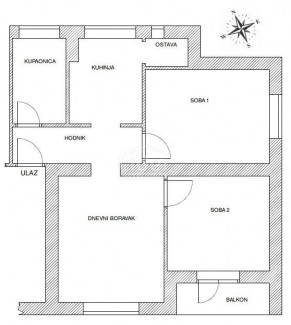 3-locale, Appartamento, 52m², 2 Piano