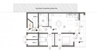 3-locale, Appartamento, 89m², 1 Piano