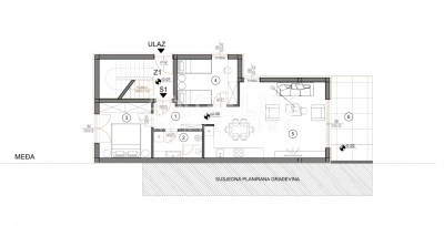 3 rooms, Apartment, 82m², 1 Floor