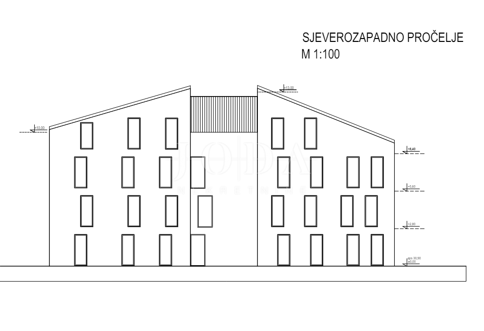 4-locale, Appartamento, 161m², 1 Piano