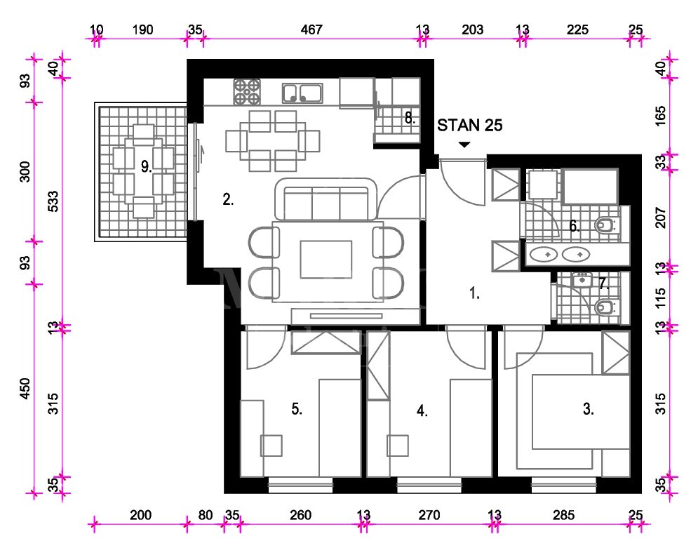 4-Zi., Wohnung, 68m², 1 Etage