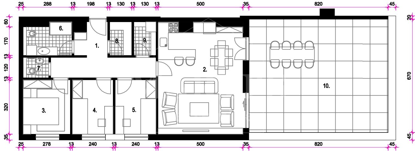 4-locale, Appartamento, 95m², 2 Piano