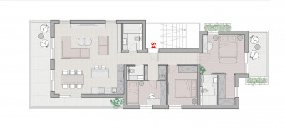 4-locale, Appartamento, 108m², 2 Piano