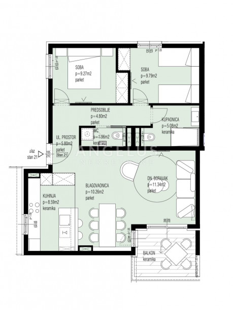 3-Zi., Wohnung, 70m², 3 Etage