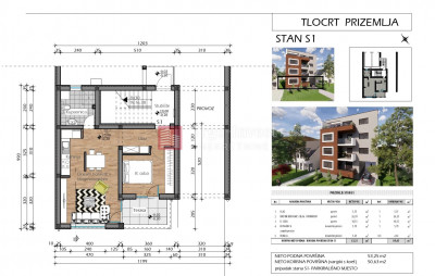 2-Zi., Wohnung, 54m², 1 Etage