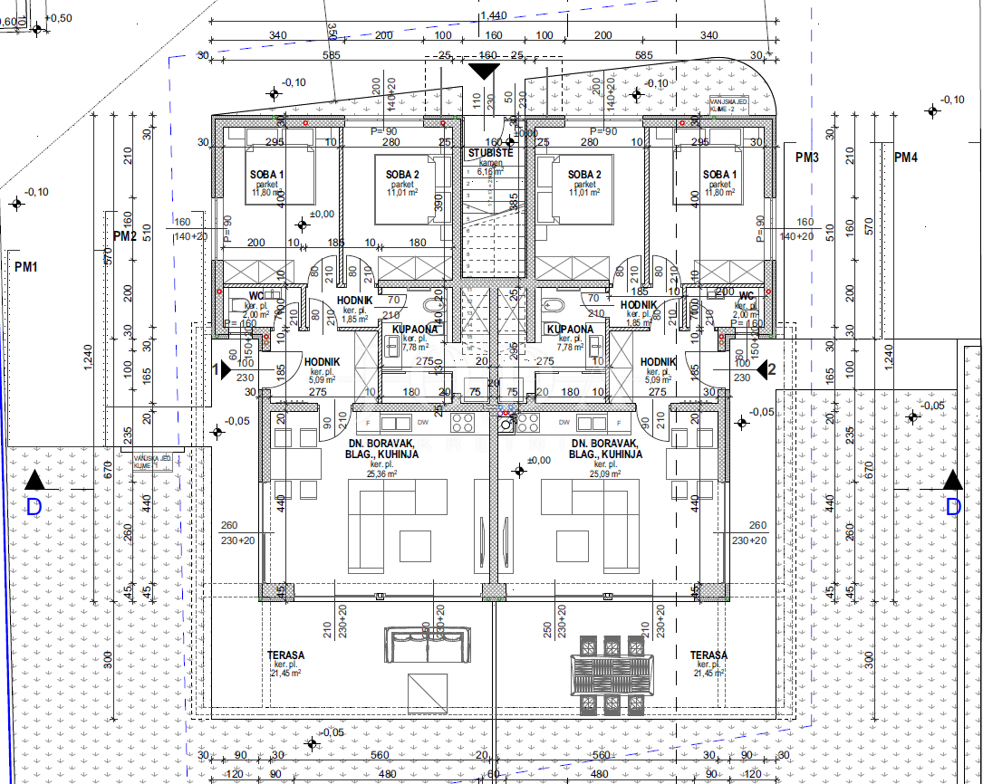 3-locale, Appartamento, 65m², 1 Piano