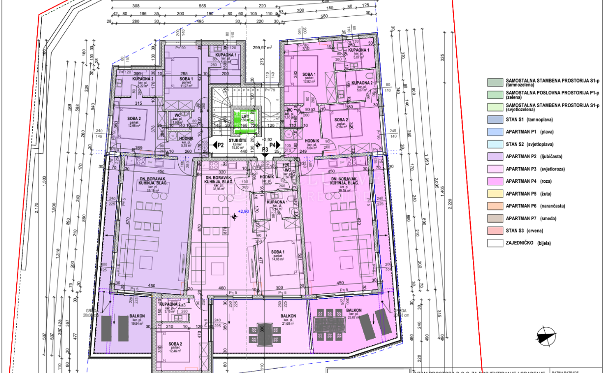 3-Zi., Wohnung, 101m², 2 Etage