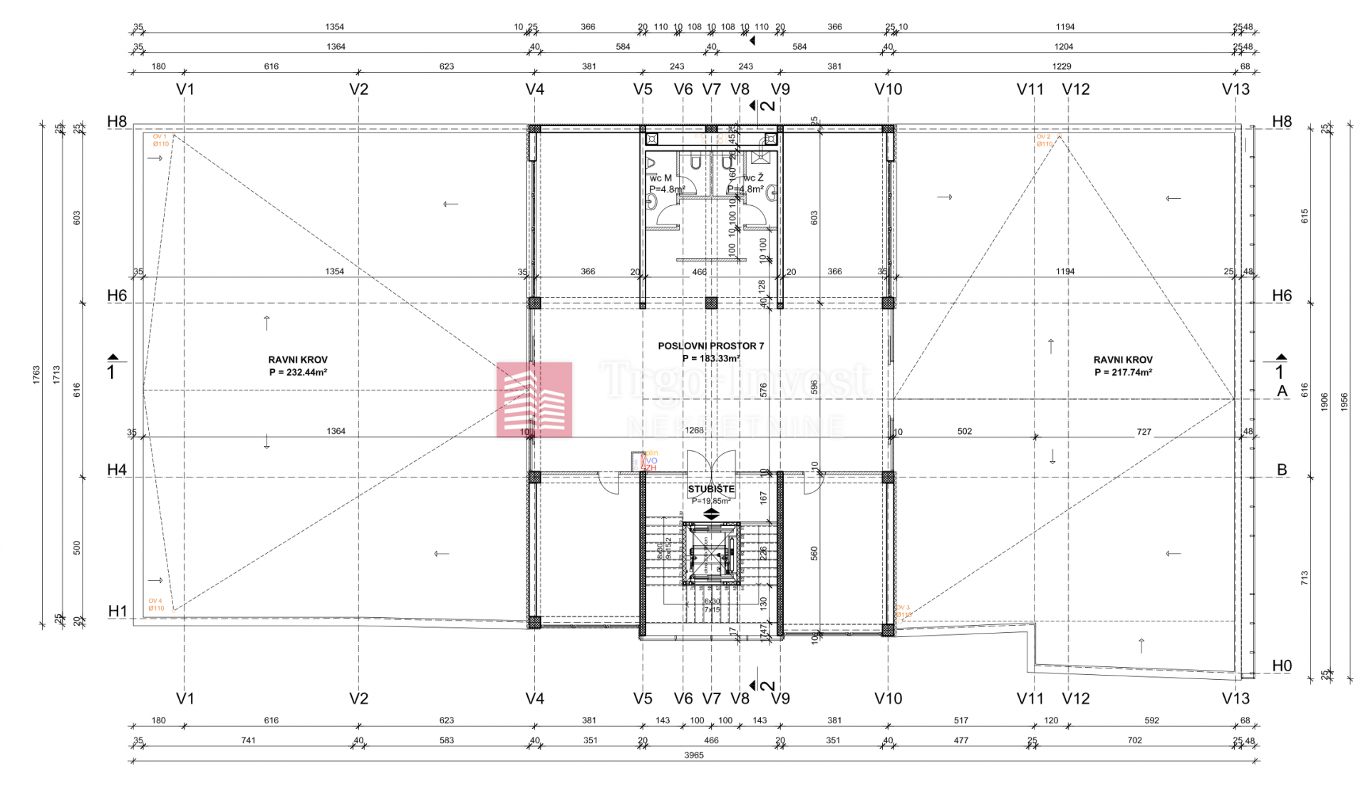 325m², Ufficio, 2 Piano