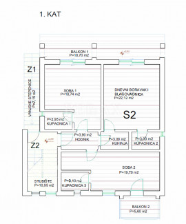 3-locale, Appartamento, 77m², 1 Piano