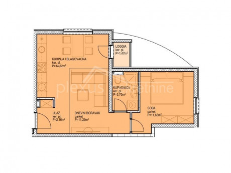 1-locale, Appartamento, 52m², 3 Piano