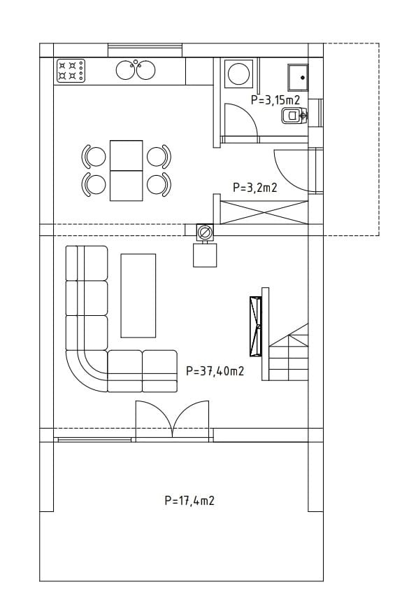 Casa, 100m², Terreno 550m²