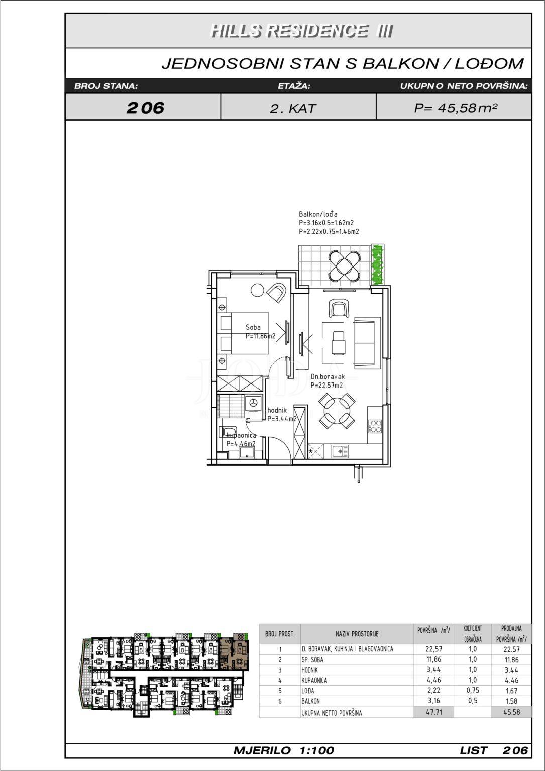 2-Zi., Wohnung, 46m², 2 Etage