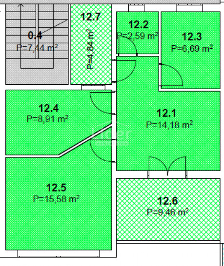 3-Zi., Wohnung, 62m², 1 Etage