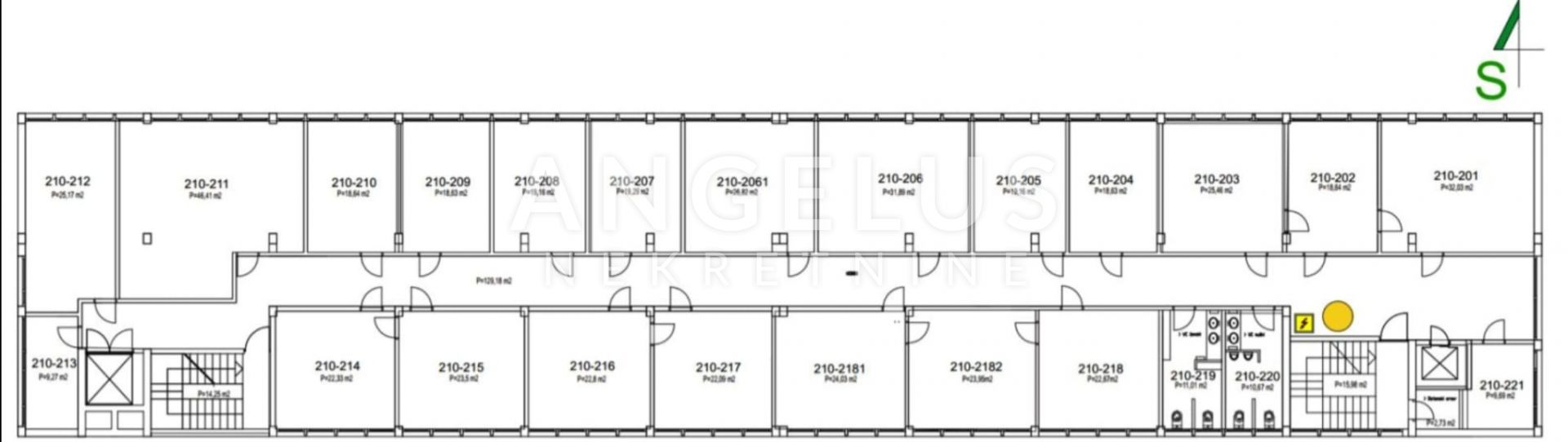 652m², Ured, 2 Kat