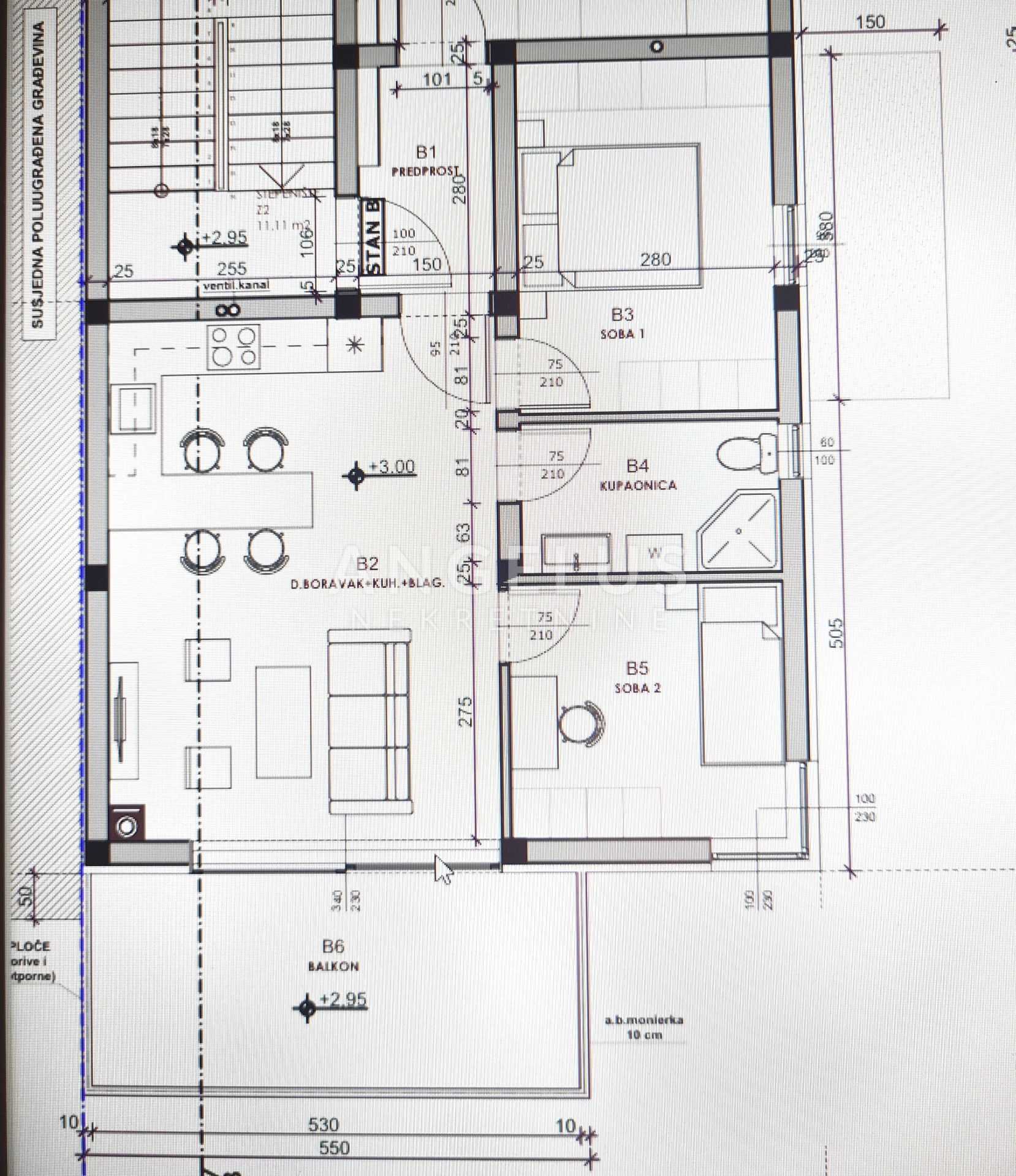 3-locale, Appartamento, 66m², 2 Piano