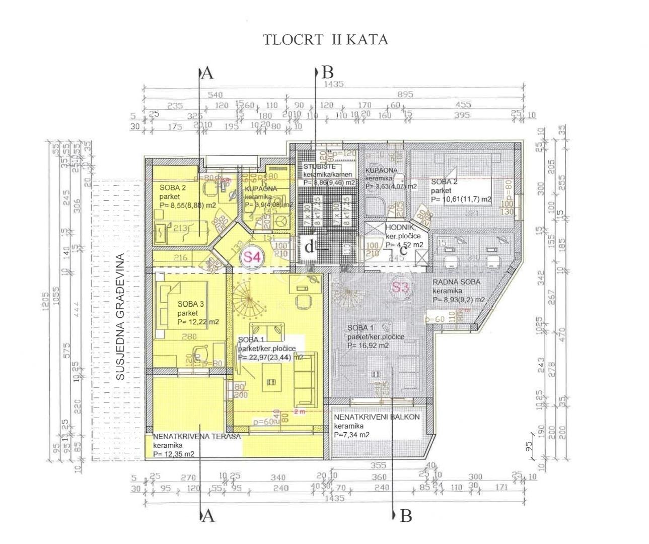 4-Zi., Wohnung, 120m², 1 Etage