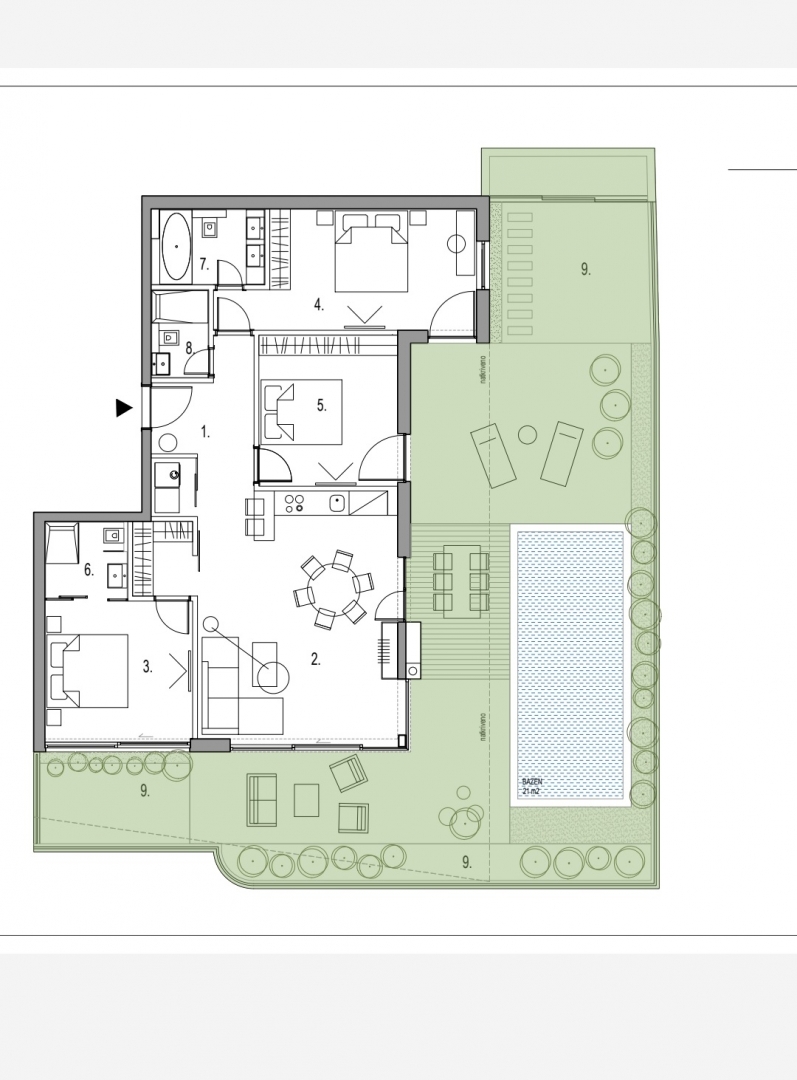 4 rooms, Apartment, 110m², 1 Floor