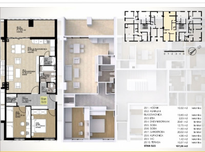 2-Zi., Wohnung, 58m², 1 Etage