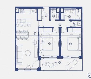 3 rooms, Apartment, 91m², 1 Floor